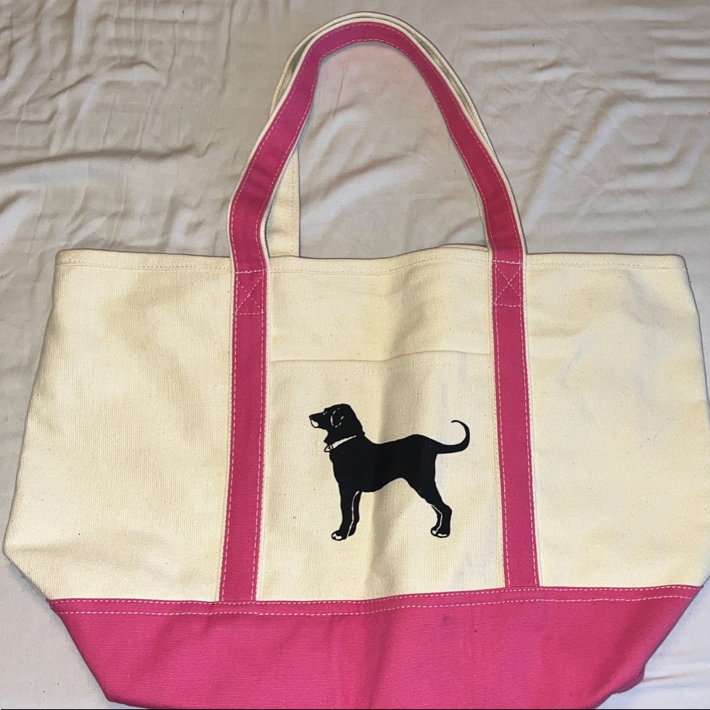 The Black Dog Pink and Cream Tote Bag